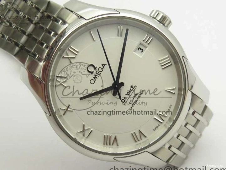 0512 De Ville Hour Vision 41mm SS VSF 1:1 Best Edition White Dial on SS Bracelet A8500 Super Clone Casual 7946